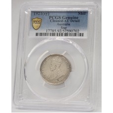 AUSTRALIA 1921 . ONE 1 SHILLING . STAR . PCGS GENUINE